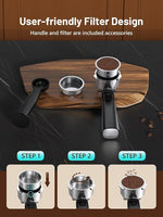 Load image into Gallery viewer, Espresso Machine, 20 Bar Professional Espresso Coffee Maker with Milk Frother Steam Wand, Hot &amp; Iced Coffee Machine, Compact Stainless Steel Coffee Machine for Cappuccino,Latte,Cold Brew