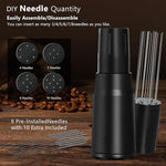 Load image into Gallery viewer, WDT Tool Espresso Distributor Accessory kit &amp;1.7mm Thickness 150μm Mesh Puck Screen &amp; 8 Magnets dosing ring Compatible with Portafilter (WDT +58MM Black dosing ring&amp;puck screen)