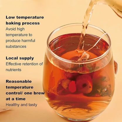 2025 New Ginseng Eight Treasure Herbal Tea,Red Date Wolfberry Mulberry Goji Health Tea Bags for Women & Men,30 Bags（2PC)