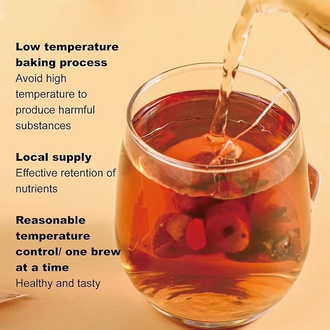 2025 New Ginseng Eight Treasure Herbal Tea,Red Date Wolfberry Mulberry Goji Health Tea Bags for Women & Men,30 Bags（2PC)