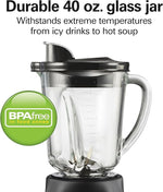Load image into Gallery viewer, Hamilton Beach Blender for Smoothies with 5 Functions Including Auto Smoothie Cycle, Wave Action System for Ultra Smooth Results, 850 Watts, 40oz BPA Free Glass Jar, Stainless Steel (56208)