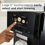 Load image into Gallery viewer, BOSCH 800 Series Fully Automatic Espresso and Coffee Machine – 35 Drinks, Cold Brew, Double Cup, Milk Hose, Ceramic Grinder, Smart Features, in Black TPU60309