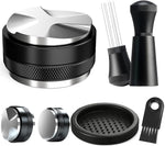 Load image into Gallery viewer, Espresso Accessories Kit 51mm Tamper: 51mm Espresso Tamper and Coffee Distributor, Espresso Tamper Kit Barista Tools with WDT Tool Tamping Mat Brush | Dual Head Espresso Leveler for 51mm Portafilter
