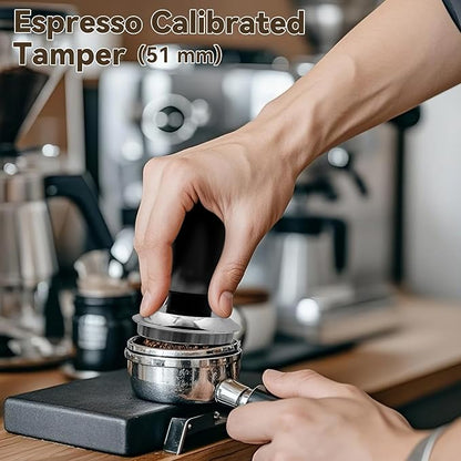 24pcs Espresso Tamper Set, Barista Tools Kit for Coffee Machine, Spring-Loaded 304 Stainless Steel Base 30lbs Coffee Calibrated Tamper Tools for Enjoying cafes Home Office hotels(58mm)