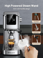Load image into Gallery viewer, Espresso Machine, 20 Bar Professional Espresso Coffee Maker with Milk Frother Steam Wand, Hot &amp; Iced Coffee Machine, Compact Stainless Steel Coffee Machine for Cappuccino,Latte,Cold Brew