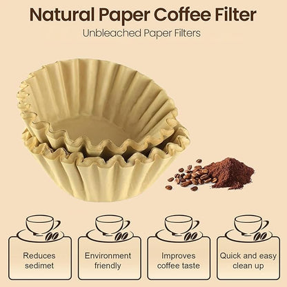 "NEW" - Café Le Rou Paper Coffee Filters, 400 Count, Biodegradable, Natural Fibers 8-12 Cups - Includes Coffee Machine Descaler-Cleaner Tablets Made in the USA