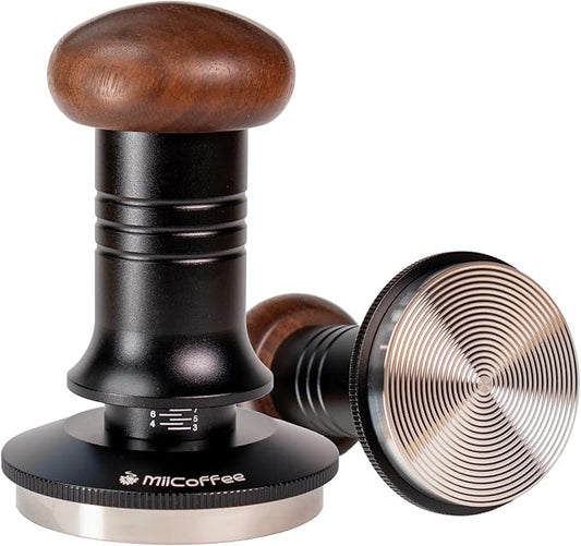 Espresso Coffee Tamper 58.5mm, Level Coffee Tamper for 58mm Portafilter, Adjustable Depth Stainless Steel Ripple Base