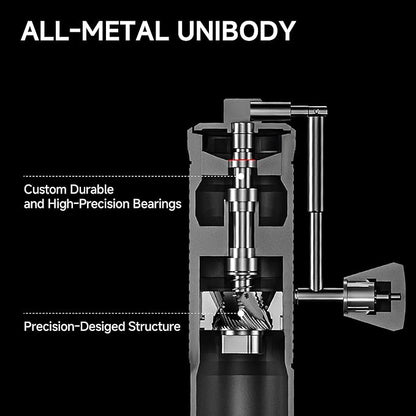 Manual Coffee Grinder S3 ESP TIMEMORE, External Adjustment, Designed for Espresso, Upgrade Integrated All-Metal Body, Folding Handle, Black