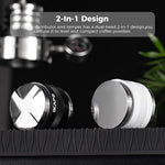 Load image into Gallery viewer, IKAPE Coffee Products, 58mm Coffee Distributor &amp; Hand Tamper, Adjustable Depth Espresso Distributor Fits All 58mm Espresso Portafilter, Compatible with Rancilio, Gaggia Portafilter (Black)