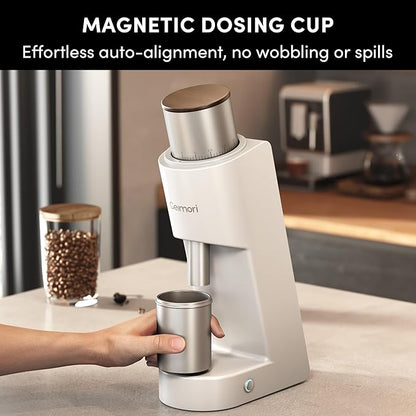 Burr Coffee Grinder,Wirsh Electric Single Dose Coffee Grinder Geimori GU38 with 38mm 6-Core Conical Burr,Stepless Adjustment for Drip,French Press,Cold Grind Settings from Fine to Coarse