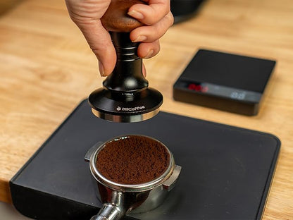 Espresso Coffee Tamper 58.5mm, Level Coffee Tamper for 58mm Portafilter, Adjustable Depth Stainless Steel Flat Base