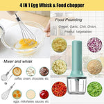 Load image into Gallery viewer, 4-in-1 Frother Wand, Handheld Frother, Coffee Frother Handheld, Electric Whisk, Milk Frother Wand for Coffee, Matcha, Electric Hand Mixer, Mini Onion Chopper 10Oz, Small Cordless Hand Blender, 4 Speed