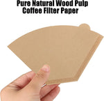 Load image into Gallery viewer, 400 Count Cone Coffee Filters #2, 2 Coffee Filters Unbleached Natural Brown Disposable Coffee Filter Compatible with Pour Over and Drip Coffee Maker