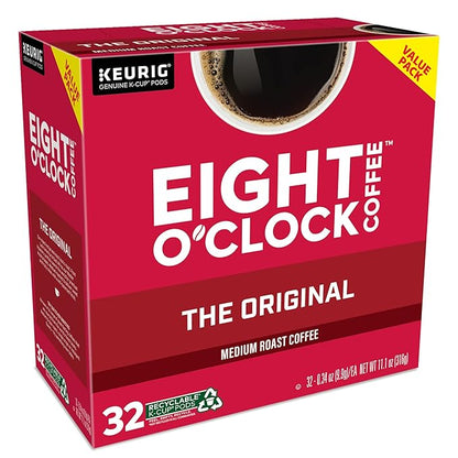 Eight O'Clock Coffee The Original, Keurig Single Serve K-Cup Pods, Medium Roast, 32 Count (Pack of 3)