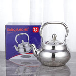 Load image into Gallery viewer, SANQIAHOME Stainless Steel Teapot With Removeable Infuser 71 oz (2000ml) Thickened Mirror Polished Stovetop Tea Maker for Herbal and Infusion