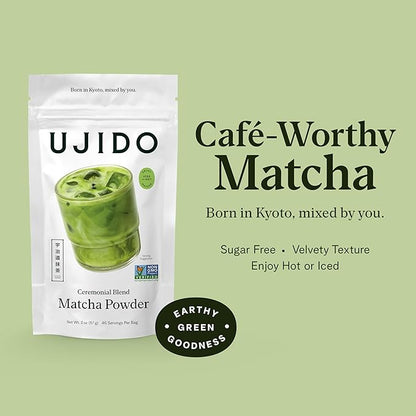 Ujido The Path of Zen Japanese Matcha Green Tea Powder Ceremonial Blend (2 oz)