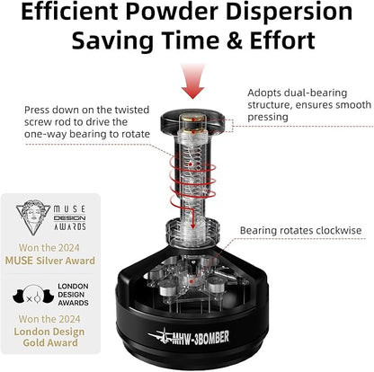 MHW-3BOMBER WDT Tool Espresso 54mm for Breville, Espresso Distribution Tool with Magnetic Base for Barista, Adjustable Depth Needle Distributor Tool, Coffee Stirrer Tools, YU Series Cyclone T5959-OS