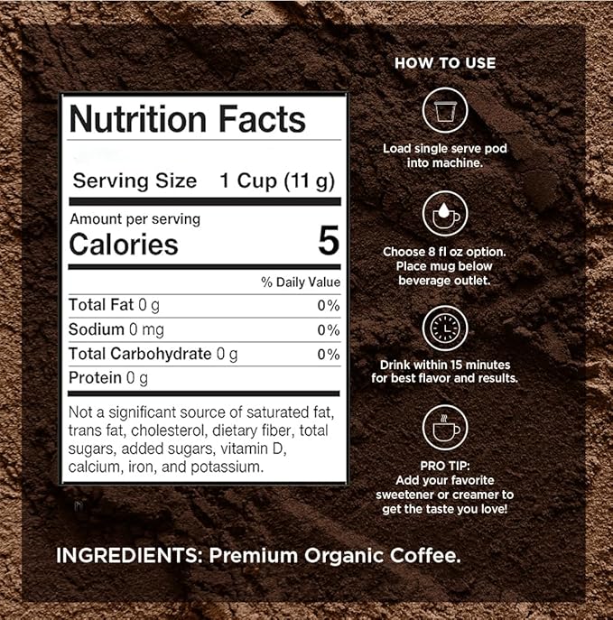 VitaCup Perfect Low Acid Coffee Pods, USDA Organic & Fair Trade, Mycotoxin Free, Dark Roast Guatemala Single Origin, Clean & Pure Recyclable Single Serve Pod compatible w/Keurig K-Cup Brewers,64 CT