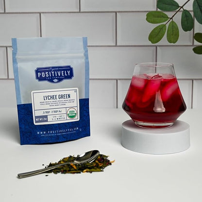 Organic Positively Tea Company, Lychee Green Tea, Loose Leaf, 16 Ounce