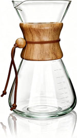 Load image into Gallery viewer, AGOGO Pour Over Coffee Maker Glass - 6/8/10 Cup Barista Kit with 304 Stainless Filter for Home, Office, Camping, Cafes - Easy Clean Coffee Dripper Set (Rag&amp;Brush Included) (10 Cup/34 oz-Slim Shape)