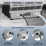 Load image into Gallery viewer, 100LBS/24H High Output - Commercial Ice Maker with 20LBS Storage Bin - Dual Water Inlets, 36 Ice Cubes/Cycle, 15" Compact Undercounter/Freestanding Design - Self-Cleaning for Home Bars, Outdoor