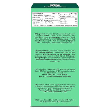 VAHDAM, Mint Green Tea Bags (100 Count) 100% Pure Leaf Tea, High Grown, Low Caffeine, Non GMO, Gluten Free | Plant-Based Pyramid Tea Bags | Direct from Source