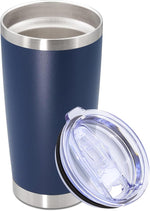 Load image into Gallery viewer, 20oz Tumbler Stainless Steel Tumbler Cup with Lid Vacuum Insulated Double Wall Travel Mug, Durable Powder Coated Travel Coffee Tumbler Mug for Hot &amp; Cold Drinks, Navy,1 Pack