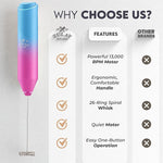 Load image into Gallery viewer, Zulay Kitchen Milk Frother Handheld with 2 Duracell AA Batteries – Electric Drink Mixer for Coffee, Lattes, Cappuccinos, Matcha &amp; Hot Chocolate – Portable Foam Maker &amp; Coffee Bar Accessory