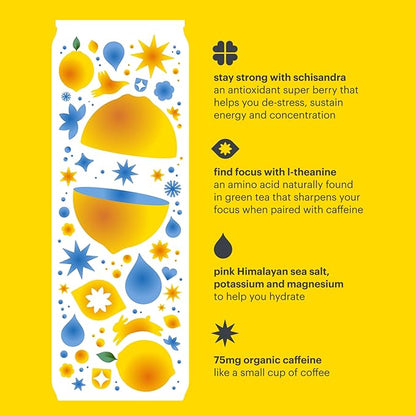 Heywell Sparkling Adaptogenic, Water Energy and Focus, Energy Variety Pack, 12 Fluid Ounce (Pack of 12) - Caffeinated, Organic, Non GMO, Vegan, Gluten Free, Dairy Free