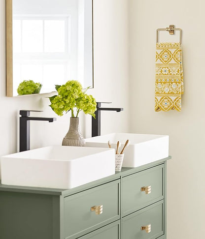 Amerock Champagne Bronze Towel Ring - 5-1/4 in Length - Hand Towel Holder for Bathroom or Kitchen