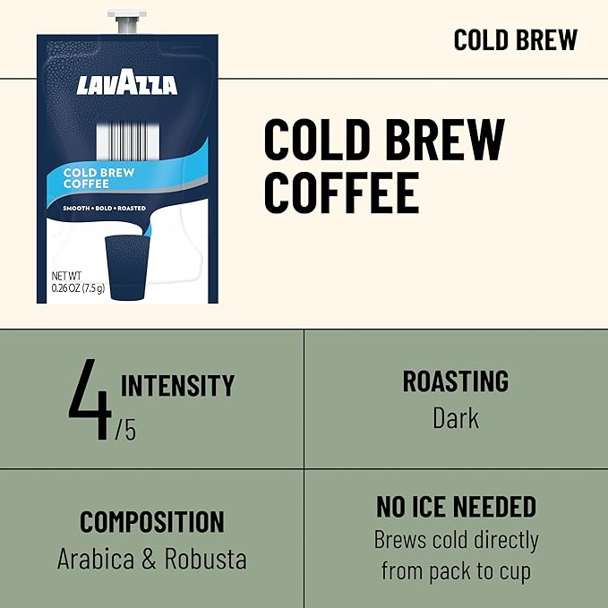 Lavazza Cold Brew Coffee Freshpacks works only with Flavia® Brewers (Case of 80)