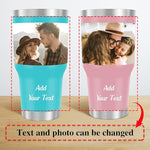 Load image into Gallery viewer, Personalized Tumbler with Pictures Text Name, Custom Double Wall Insulated Tumbler, Personalized Gifts for Women Men Friend, Birthday Christmas Gifts, 30oz Coffee Tumbler w/Lid (30oz UV)