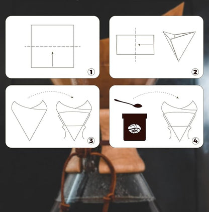 AGOGO Pour Over Coffee Maker Set Glass Coffee Maker with 50pcs Filter Paper -for Home, Office, Camping, Cafes - Easy Clean Coffee Dripper Set (Rag&Brush Included)(10 Cup/34oz)