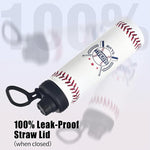 Load image into Gallery viewer, Baseball Water Bottle, 24 oz Insulated Stainless Steel Sports Bottle with Straw, Baseball Stuff Gifts for Boys