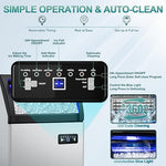 Load image into Gallery viewer, Commercial Ice Maker Machine 260Lbs/24H, 72pcs Ice Cubes Under Counter Ice Machine with Water Line and Filter, Freestanding Ice Maker Machine with 55Lbs Storage ice Bin for Home/Shop/Office/Bar