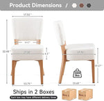 Load image into Gallery viewer, Howtek Modern Dining Chairs Set of 4 with 6.3" Thick Seat Cushions, Space-Saving Stackable Upholstered Kitchen Chairs, Ergonomic Backrest &amp; Metal Legs, White