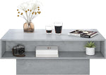 Load image into Gallery viewer, LED Coffee Table with Storage, Rectangular Center Table for Living Room, Modern High Glossy Farmhouse Grey Coffee Table with 16 Colors LED Lights, Wooden Living Room Table