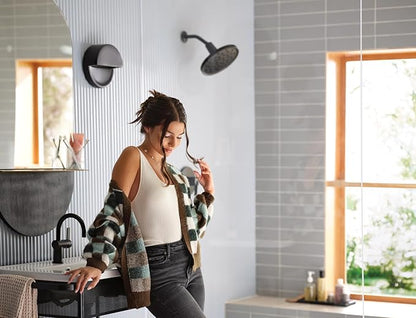 Moen Verso Matte Black Adjustable 9" Diameter Eco-Performance 1.75gpm Spray Head Rainshower, 220R3EPBL