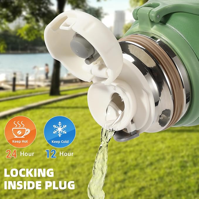 750ml/27 OZ Coffee Thermo with 3 cups, Insulated Water Bottle, Stainless Steel Vacuum Flask Set for Hot and Cold Drinks, Gifts Box