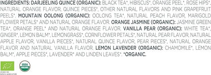 Tea Forte Lotus Presentation Box Tea Gift Set Sampler, 20 Assorted Variety Handcrafted Pyramid Infuser Bags, Black, Green, Oolong, White, Herbal Blends