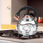 Load image into Gallery viewer, Tea Kettle for Stove Top Whistling Teapot, 3.2Q Tea Pot Stainless Steel Teakettle with Heat Proof Ergonomic Handle