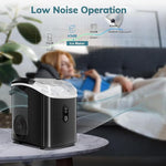 Load image into Gallery viewer, Antarctic Star Nugget Ice Makers Countertop with Self-Cleaning, 35lbs/24Hrs, Portable Crushed Ice Machine with Handle/Basket/Scoop for Home, Kitchen, Office, Camping(Black)
