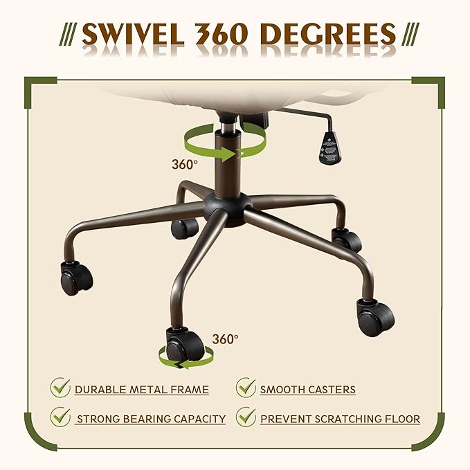 High Back Office Chair,Modern Swivel Office Chair,Black Suede Fabric Gaming Chair,Height Adjustable Home Office Desk Chair with Lumbar Support