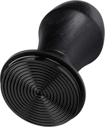 Normcore 58.5mm Espresso Coffee Tamper V4 - Spring Loaded Tamper With Titanium PVD Coating Ripple Base -15lb / 25lb / 30lbs Replacement Springs, Genuine Black Oak Wood Handle