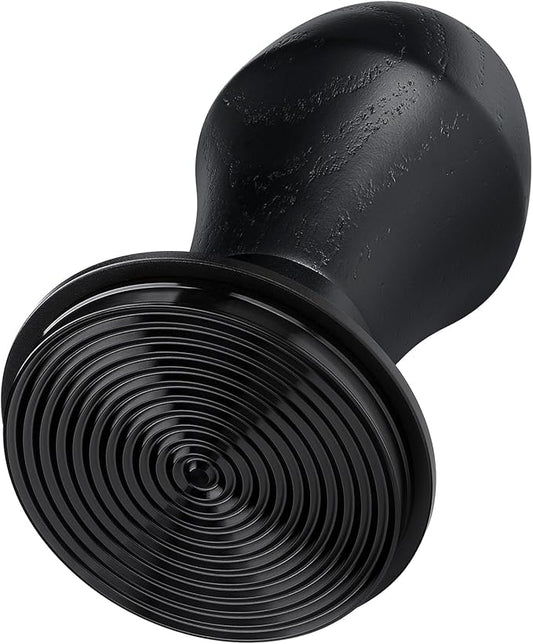 Normcore 58.5mm Espresso Coffee Tamper V4 - Spring Loaded Tamper With Titanium PVD Coating Ripple Base -15lb / 25lb / 30lbs Replacement Springs, Genuine Black Oak Wood Handle