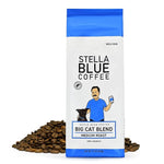 Load image into Gallery viewer, Stella Blue Whole Bean Coffee, Big Cat Blend, Medium Roast Caramel Hazelnut, Fruity Notes 100% Arabica Beans, Ethically Sourced from Central and South America, Smooth Balanced, 12oz Bag