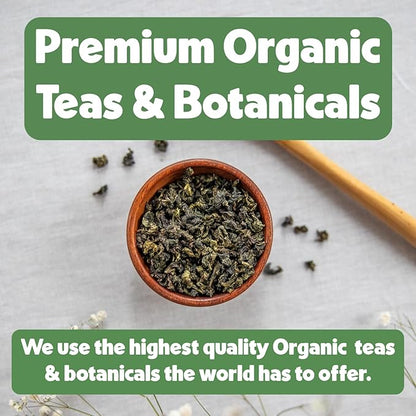 Heavenly Tea Leaves Organic Earl Grey (50 Pyramid Tea Bags), Bulk Compostable Black Tea Sachet - 100% Plastic Free, Premium Quality, Whole Tea Leaves in a Convenient Tea Bag