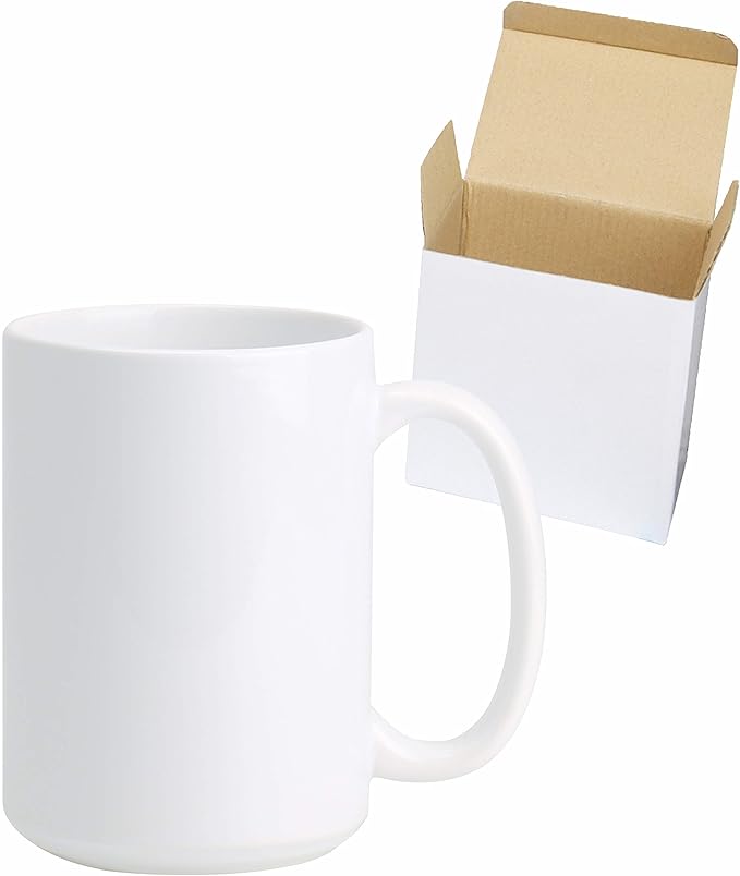 Sublimation Coffee Mug, 15oz Coffee Mug，White, Case of 12