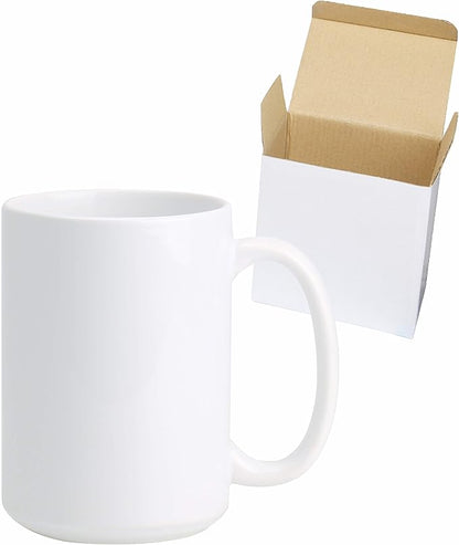 Sublimation Coffee Mug, 15oz Coffee Mug，White, Case of 12