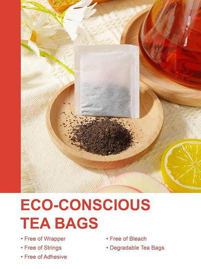 TeeLux Earl Grey Tea Bags, Premium Black Tea Blended with Natural Bergamot Flavor, Refreshing & Mellow Taste, Enjoy Hot or Iced, 100 Count
